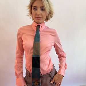 Vivienne Westwood Brand New 2016 RED LABEL pink tailored shirt w/ orb